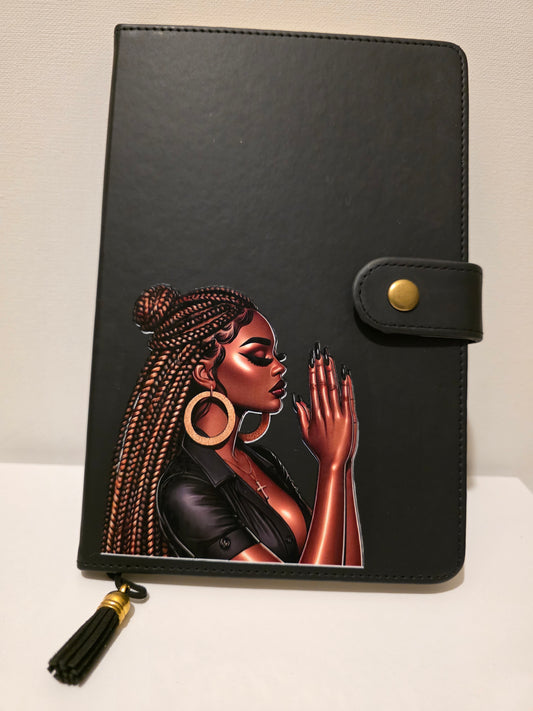 Praying woman lined journal