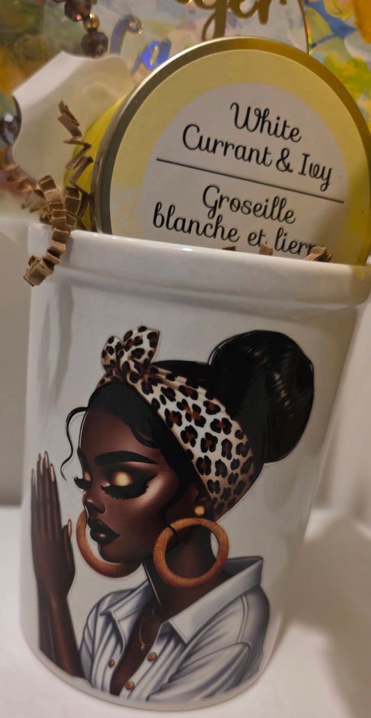 Praying woman mug mini set