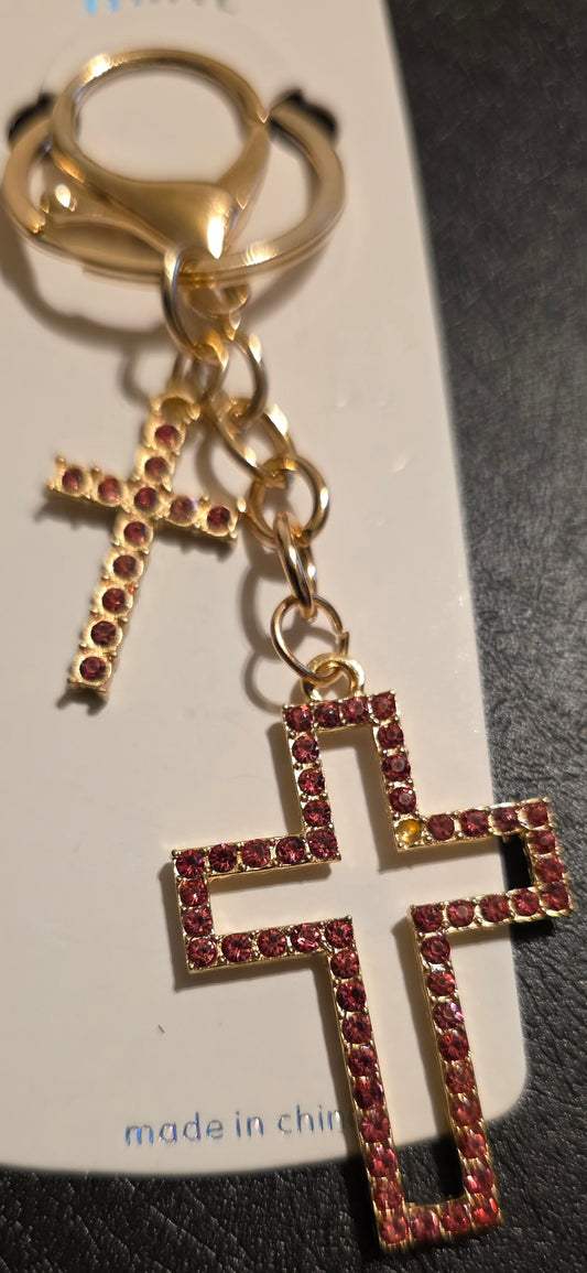 Double cross keychain