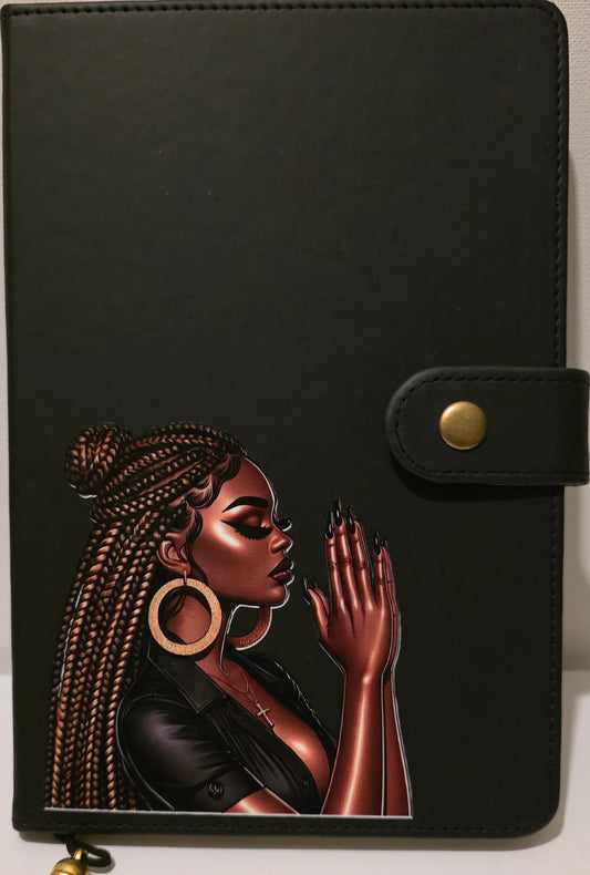 Praying woman lined journal